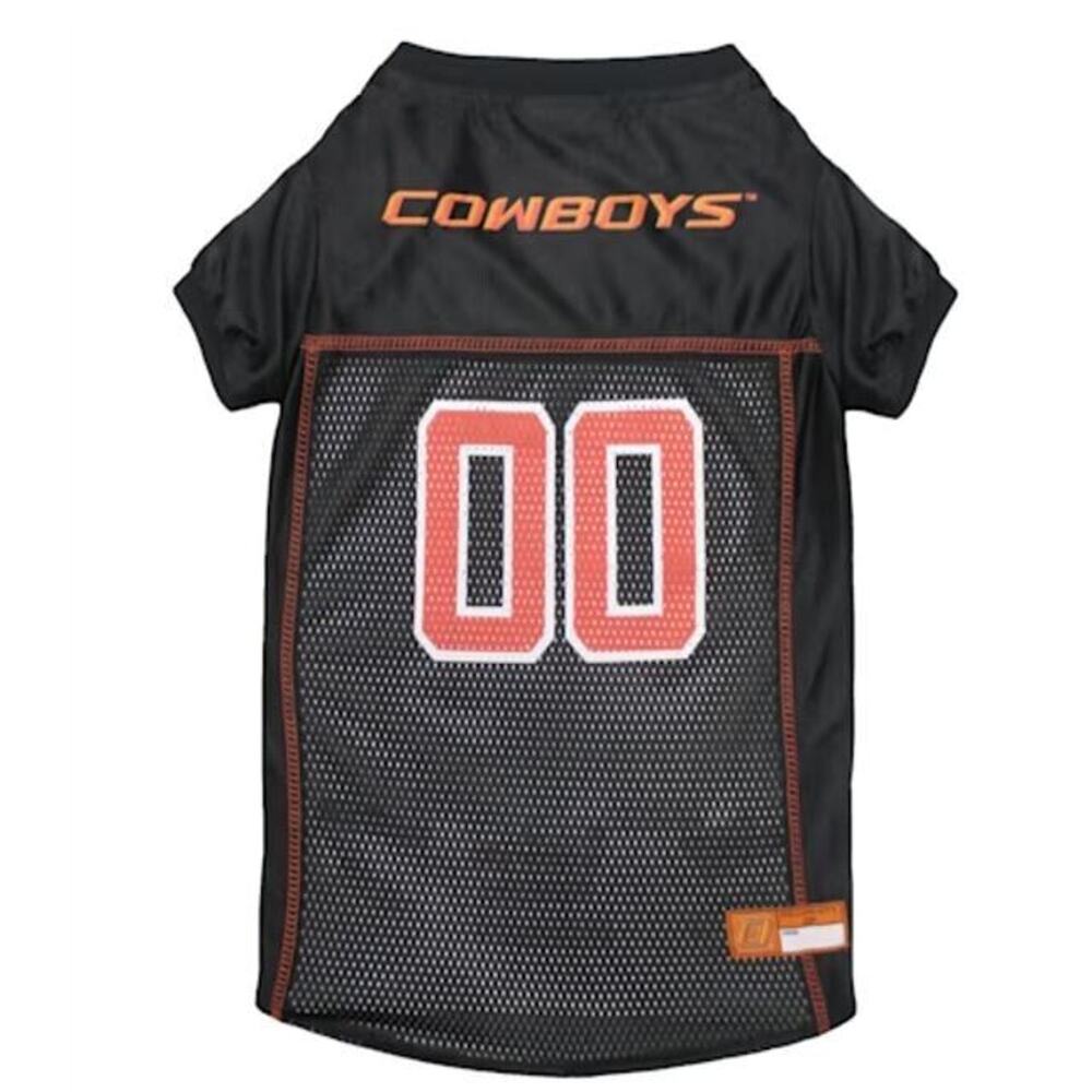 Pets First NCAA Big 12 Mesh Jersey‎ for Dogs Oklahoma State Cowboys Black Medium